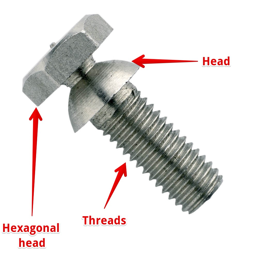 Parts of a security breakaway screw or shear bolts
