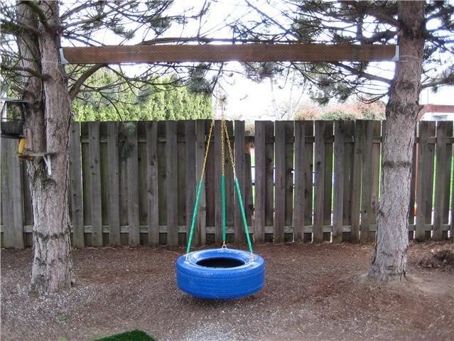 Swing hanged in a beam