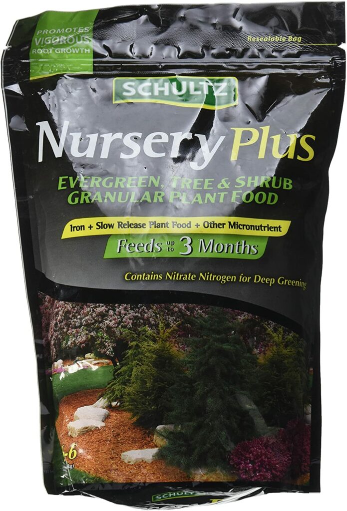 Best fertilizers for arborvitae: Schlutz Nursery Plus Slow-Release Plant Food