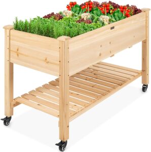 Best Choice Elevated Raised Garden Bed with Lockable Wheels Review