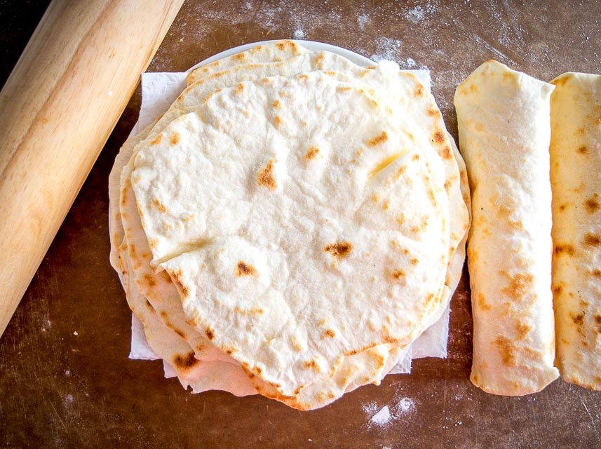  Flour Tortillas Using Olive Oil