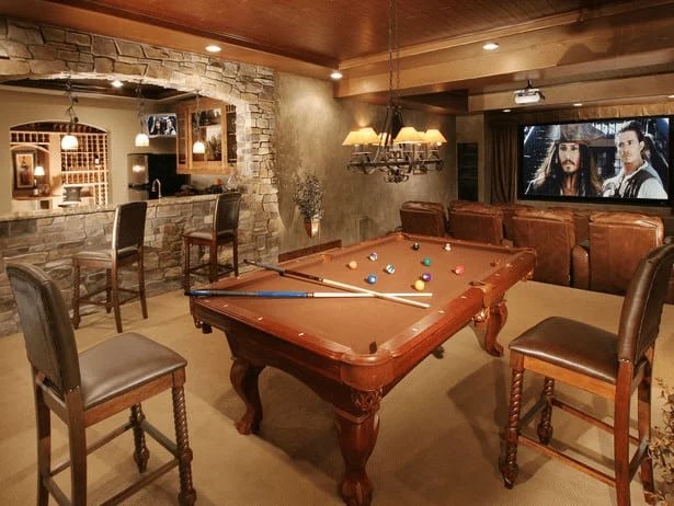 High-end underground man cave