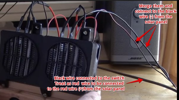 Connecting the fans to the power source