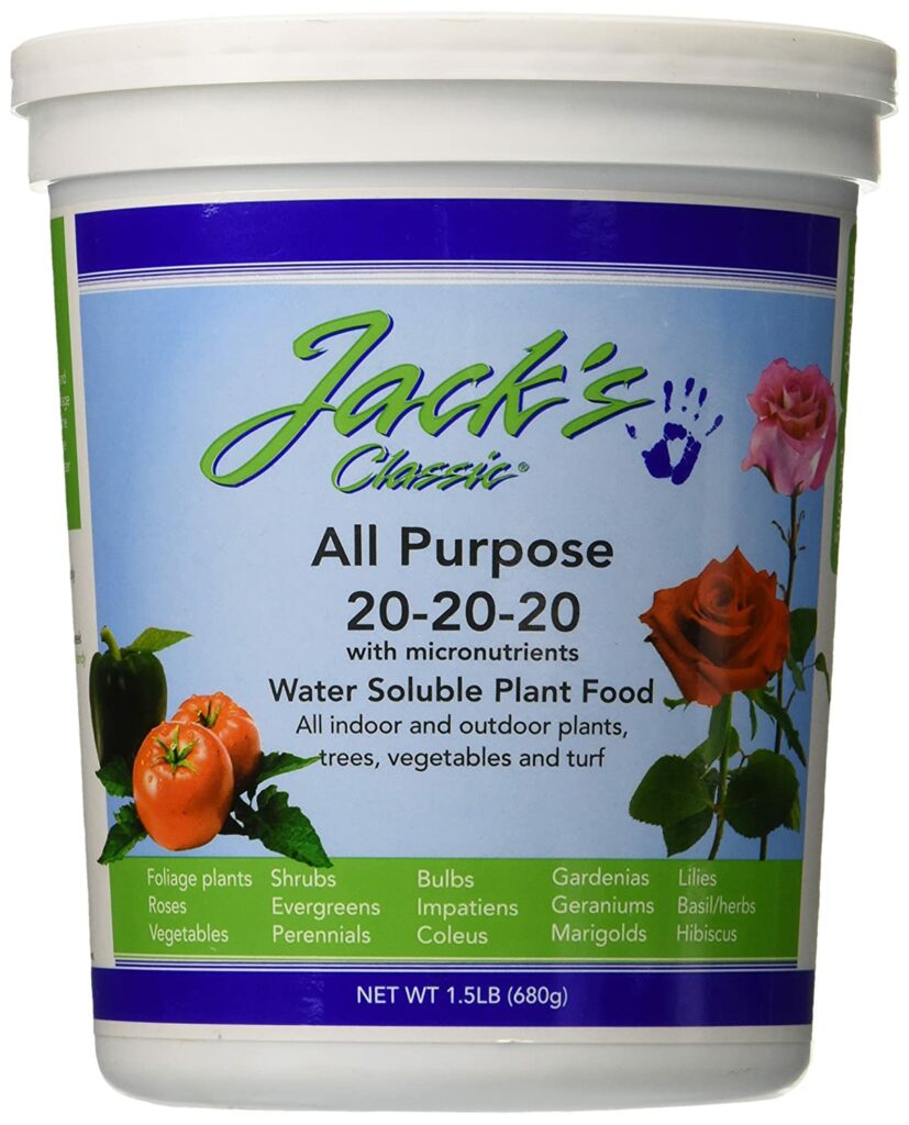 JR Peters Jacks Classic No.1.5 20-20-20 All Purpose Fertilizer