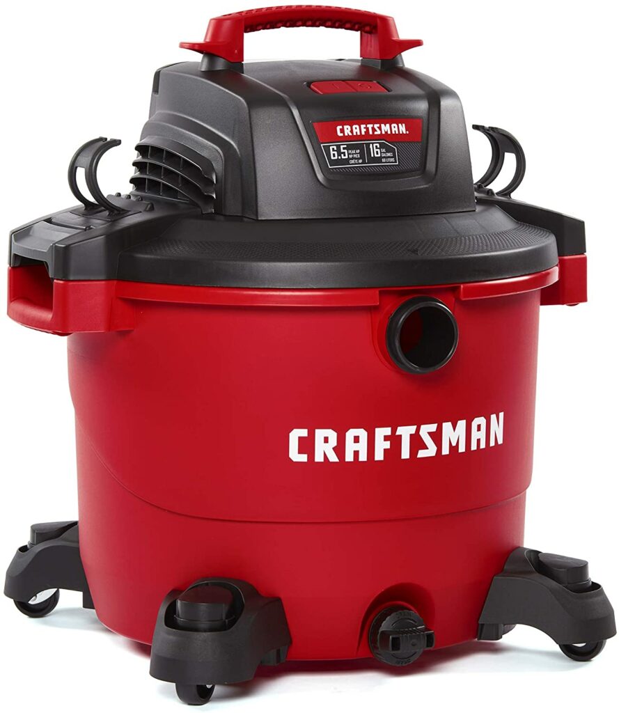 CRAFTSMAN 16 Gallon 6.5 Peak HP Wet/Dry Vac, 
Heavy-Duty Shop Vacuum with Attachments
