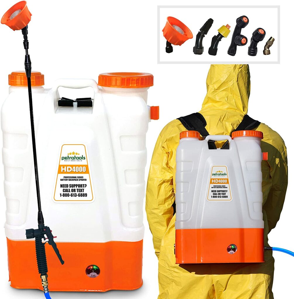 PetraTools 4 Gallon Battery Powered Backpack Sprayer