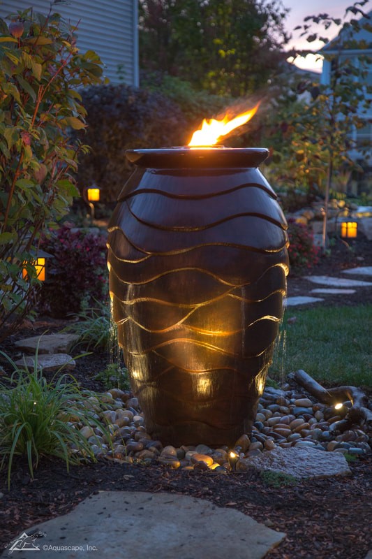 A pondless pot fountain with a spitter.