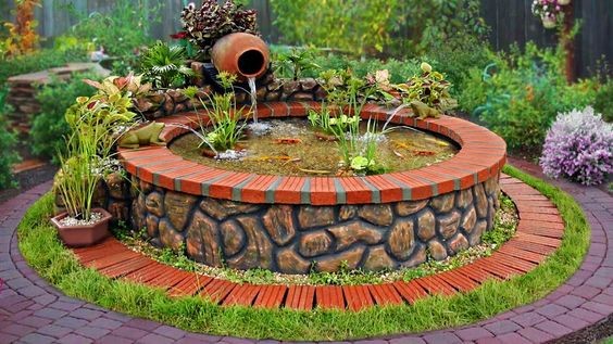 A water garden used as a rotunda centerpiece.