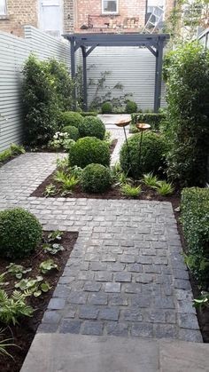 A simple cobblestone pathway packed together using concrete.