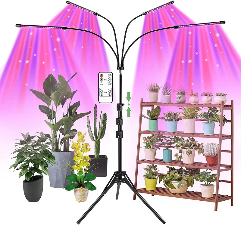 Grow Light with Stand, AMBOR Floor Grow Lights for Indoor Plants