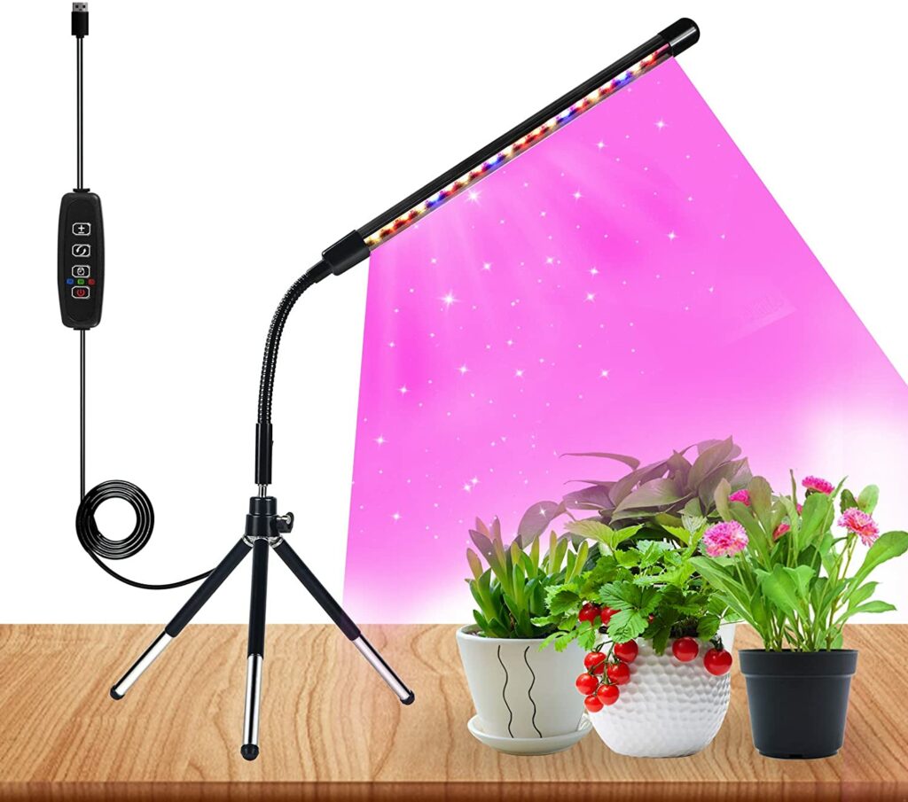 Ldmhlho LED Plant Lights with Small Stand