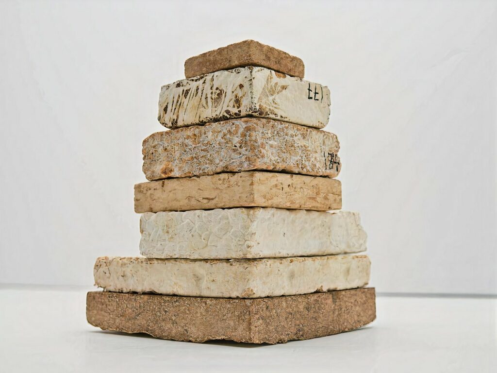 Mushroom mycelium turned into durable bricks