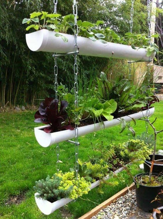 Drainpipe planters.