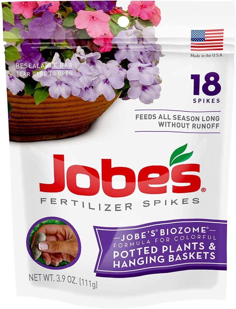 Jobe’s Fertilizer Spikes For Potted Plants & Hanging Baskets