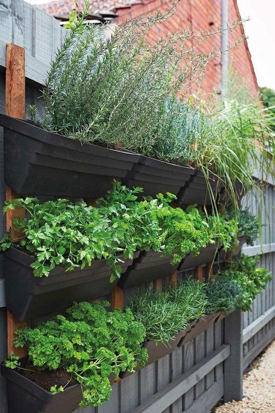 Vertical planters.