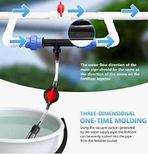 Yardwe 3/4 Inch Fertilizer Injector for Drip Irrigation - Best Fertilizer Injectors For Drip Irrigation System