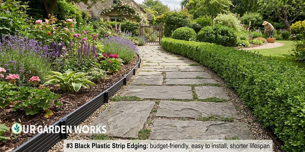 Black Plastic Strip Edging