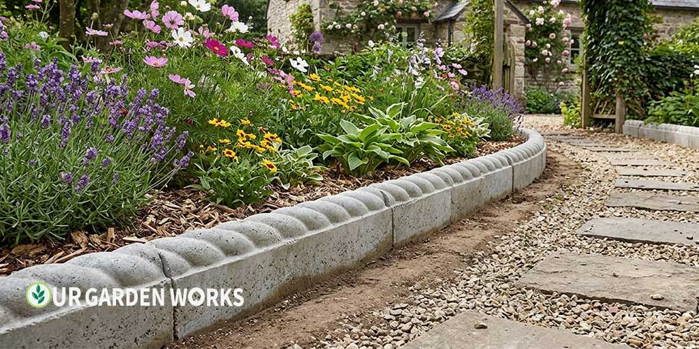 Scalloped Concrete Border Pavers