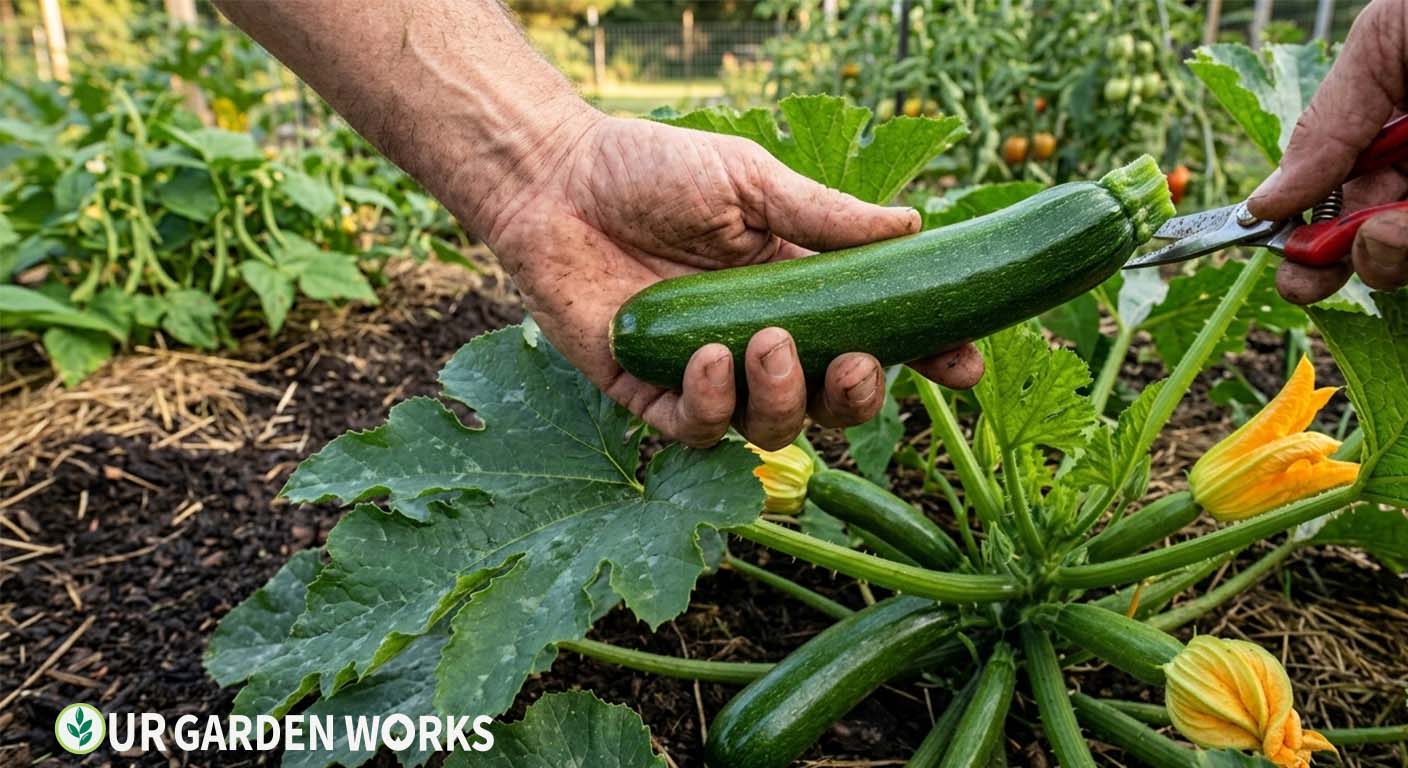 When to harvest zucchini — perfect 7-inch zucchini at ideal harvest size