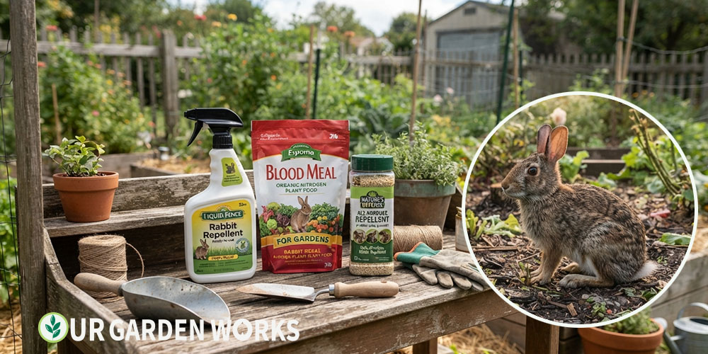 Best rabbit repellent for gardens — collection of effective rabbit repellent products including spray and granular options