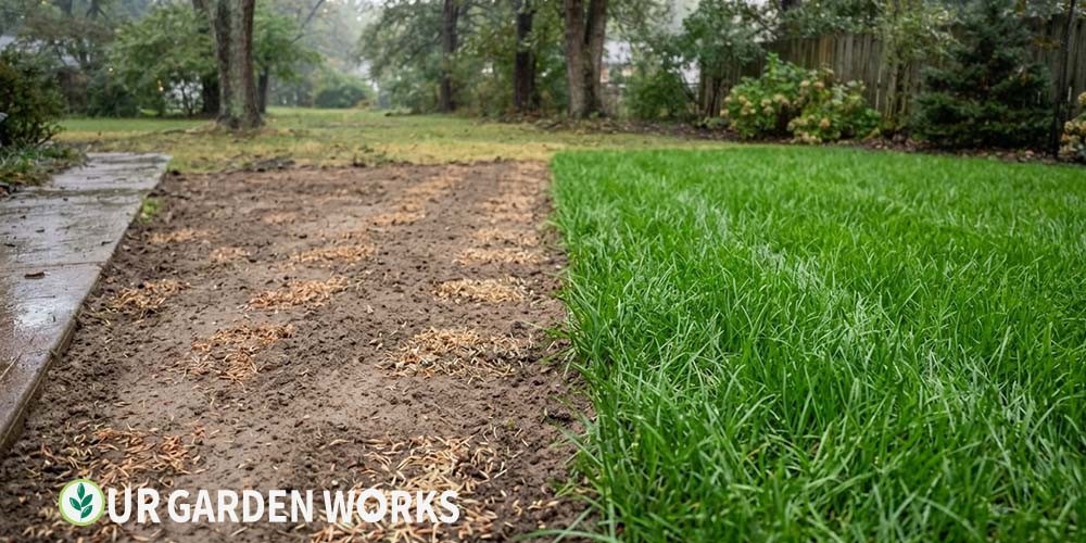 Grass seed not germinating, scattered on bare soil surface