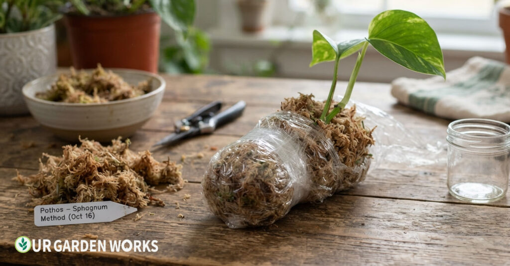 Method 3 of Pothos Propagation — Sphagnum Moss