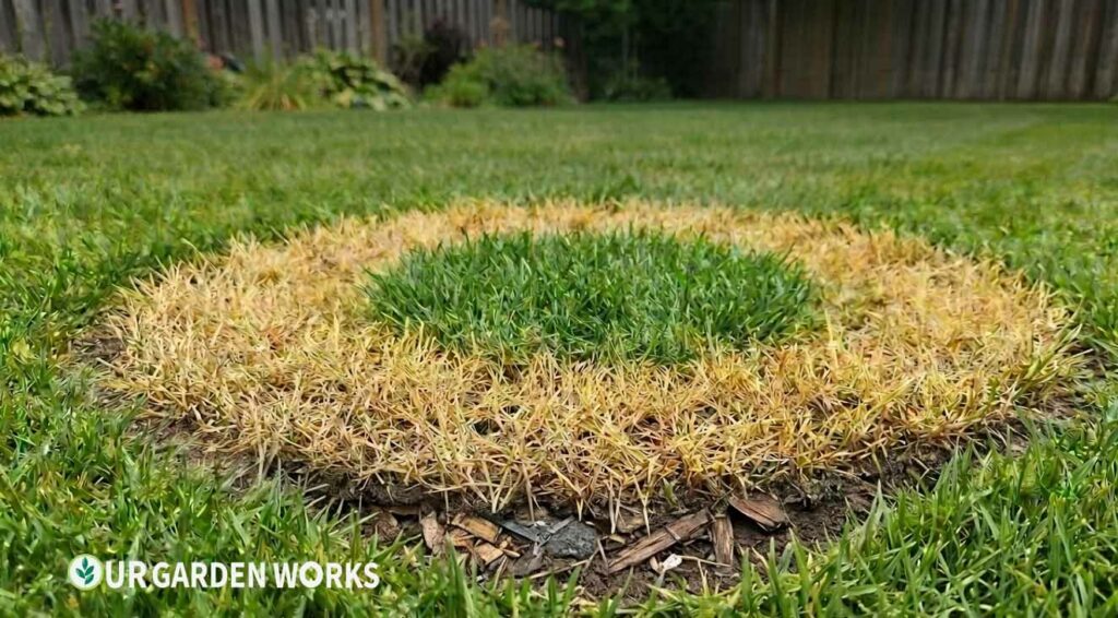 Cause 3 — Buried Debris or Old Stump Decomposition (Without Visible Fungus)