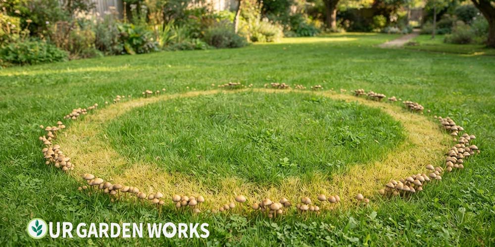 Yellow ring in grass